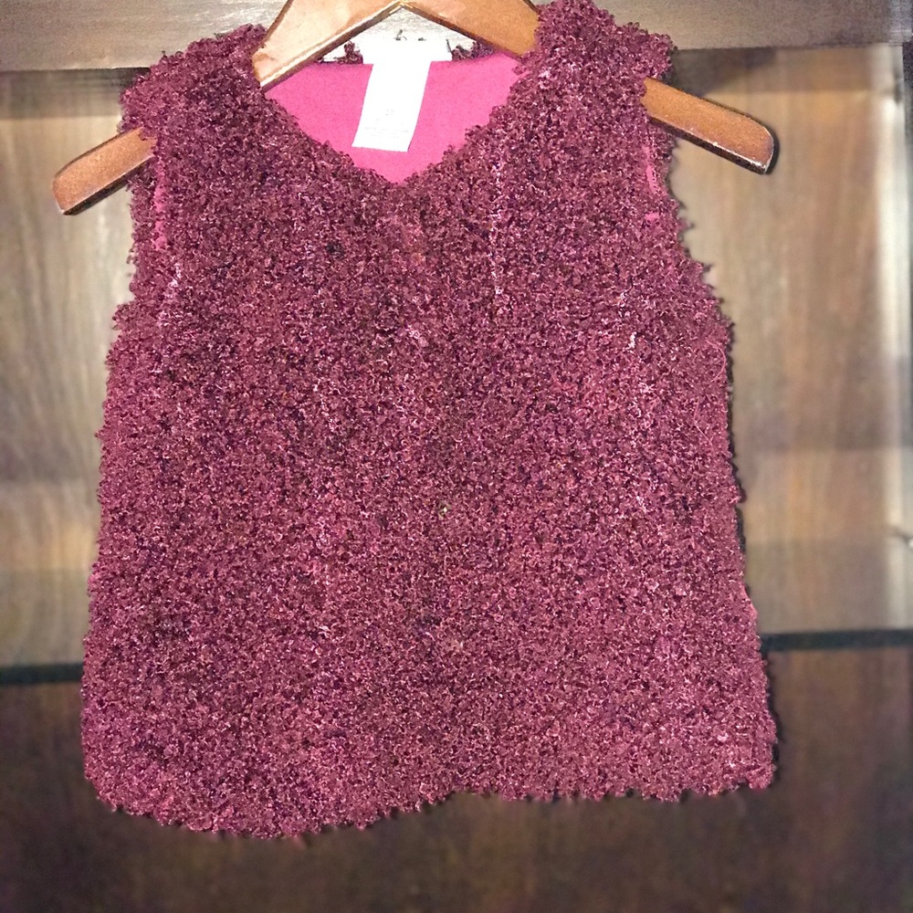 Burgundy vest